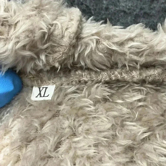 XL Brown UNBRANDED Fur Hooded Sweatshirt / Coat - Picture 3 of 4